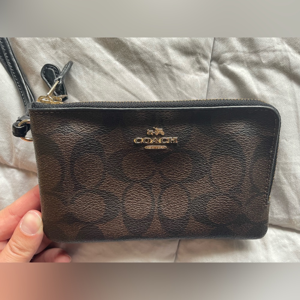 Brown Coach Wristlet
